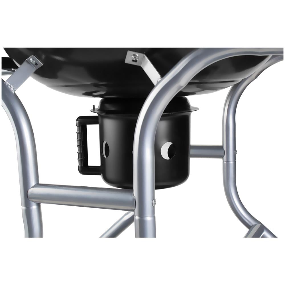 Barbecue a Carbone da Giardino FZG 1014 con Coperchio Termostato Colore Nero - Foto 10