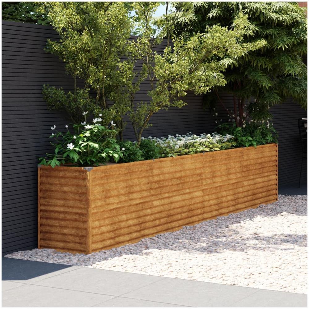 Fioriera Rialzata Da Giardino 385x50x69 Cm In Acciaio Corten - Foto 1