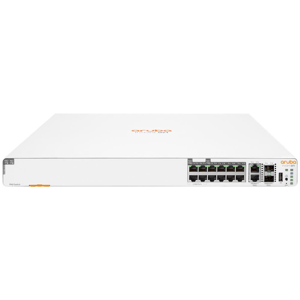 Aruba Instant On 1960 8p 1G Class 4 4p SR1G / 2.5G Class 6 PoE 2p 10GBASE-T 2p SFP+ 480W Gestito Gigabit Ethernet (10/100/1000) Supporto Power over Ethernet (PoE) 1U - Foto 1