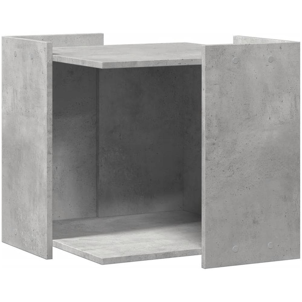 Recinto Lettiera Gatti Grigio Cemento 53x53x51 cm in Truciolato - Foto 1
