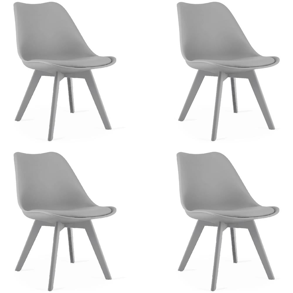 Sedia RIXK - Sedie da pranzo ergonomiche grigie x 4 - Foto 1