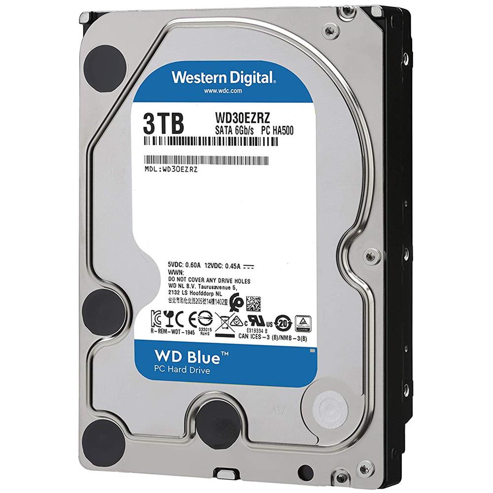 Hard Disk Interno WD Blue 3 TB 3.5" Interfaccia Sata III 6 Gb / s 5400 RPM Buffer 64 MB - Foto 2