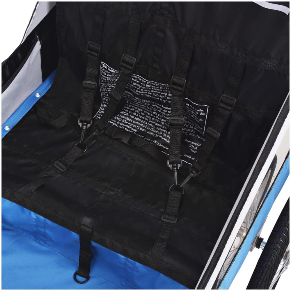 Rimorchio Da Bici Per Bambini Grigio E Nero 30 Kg - Foto 5