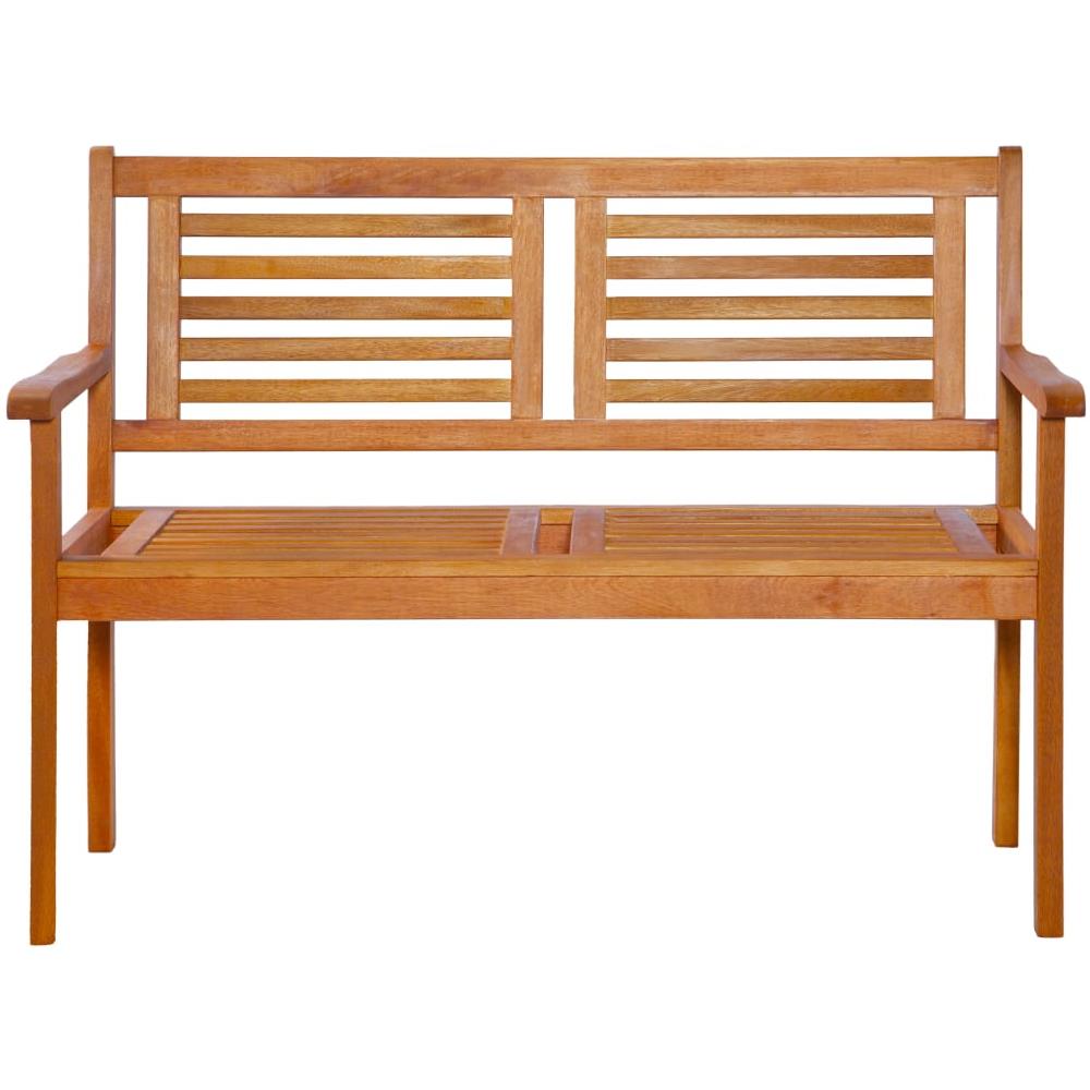 Panchina da Giardino 2 Posti 120 cm Legno Massello di Eucalipto - Foto 2