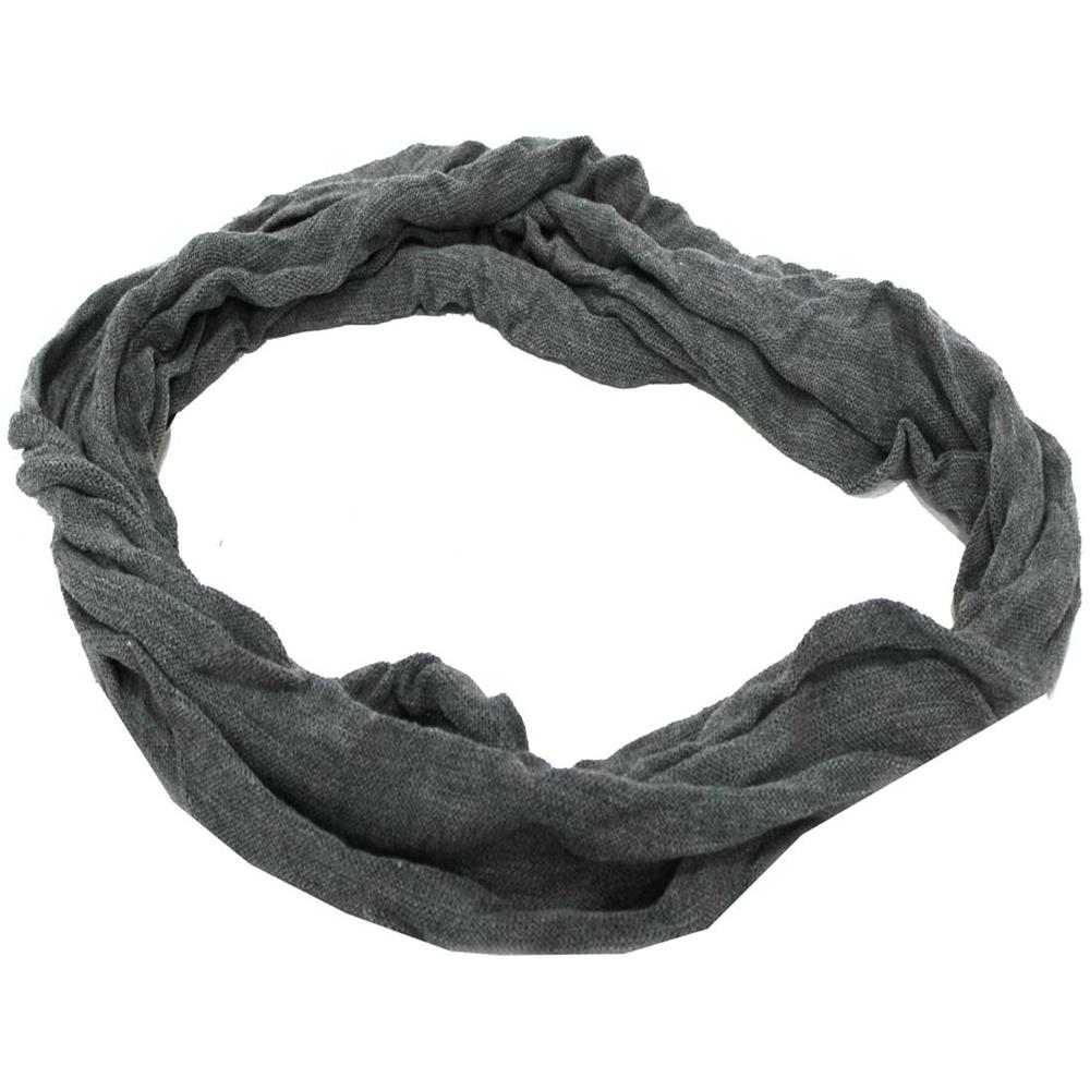 Sciarpa Ad Anello Scaldacollo Uomo 100% Acrilico 75x20 Linea Tinta Unita Grigio - Foto 2