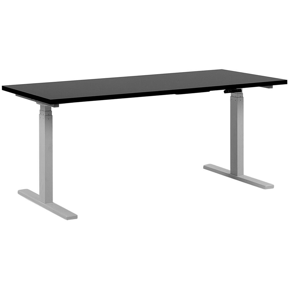 Scrivania Elettrica Regolabile In Altezza, Piano 120 X 75 Cm - Struttura Grigia / Piano Noce Colleg 90242480