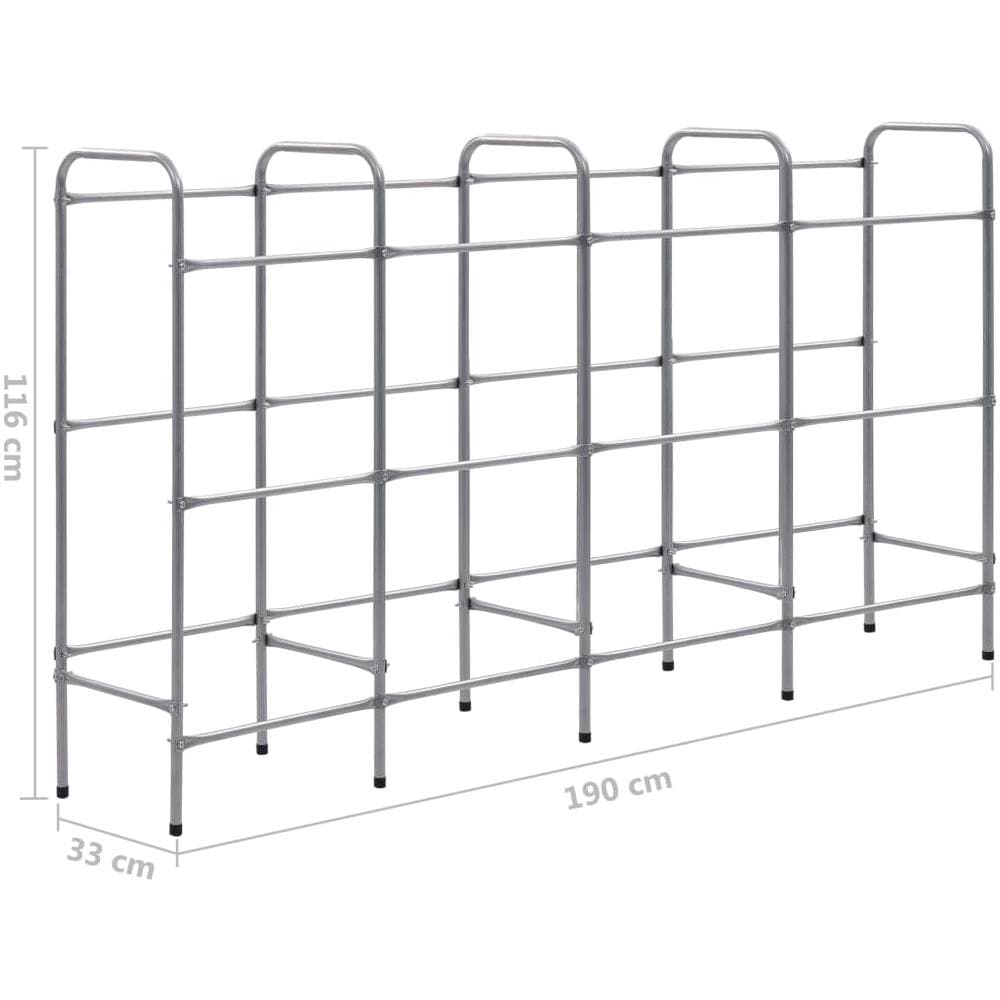 Supporto Con Ripiani Per 12 Casse Argento 190x33x116 Cm Acciaio - Foto 5