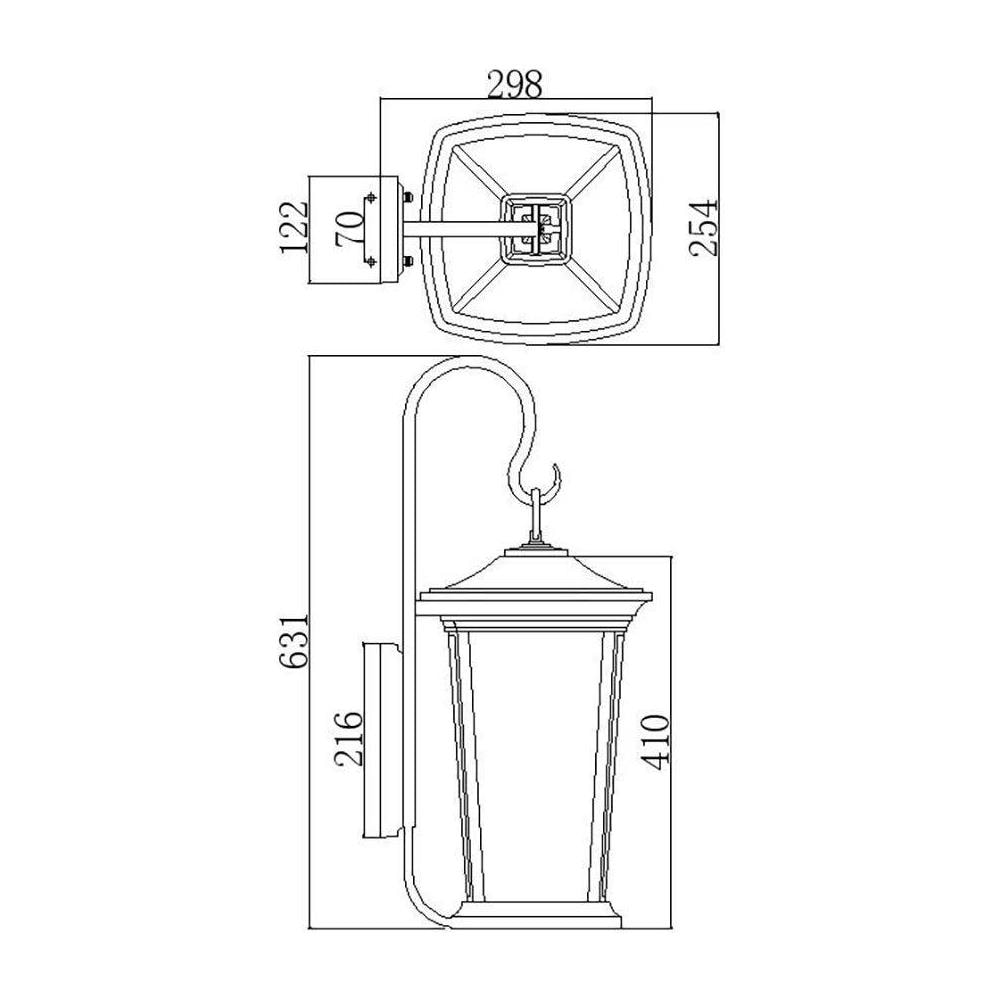Slv Ip44 - Lampada Da Parete Per Esterni, 3x60w / e14 Bromley Hk / bromley2 / l - Foto 3