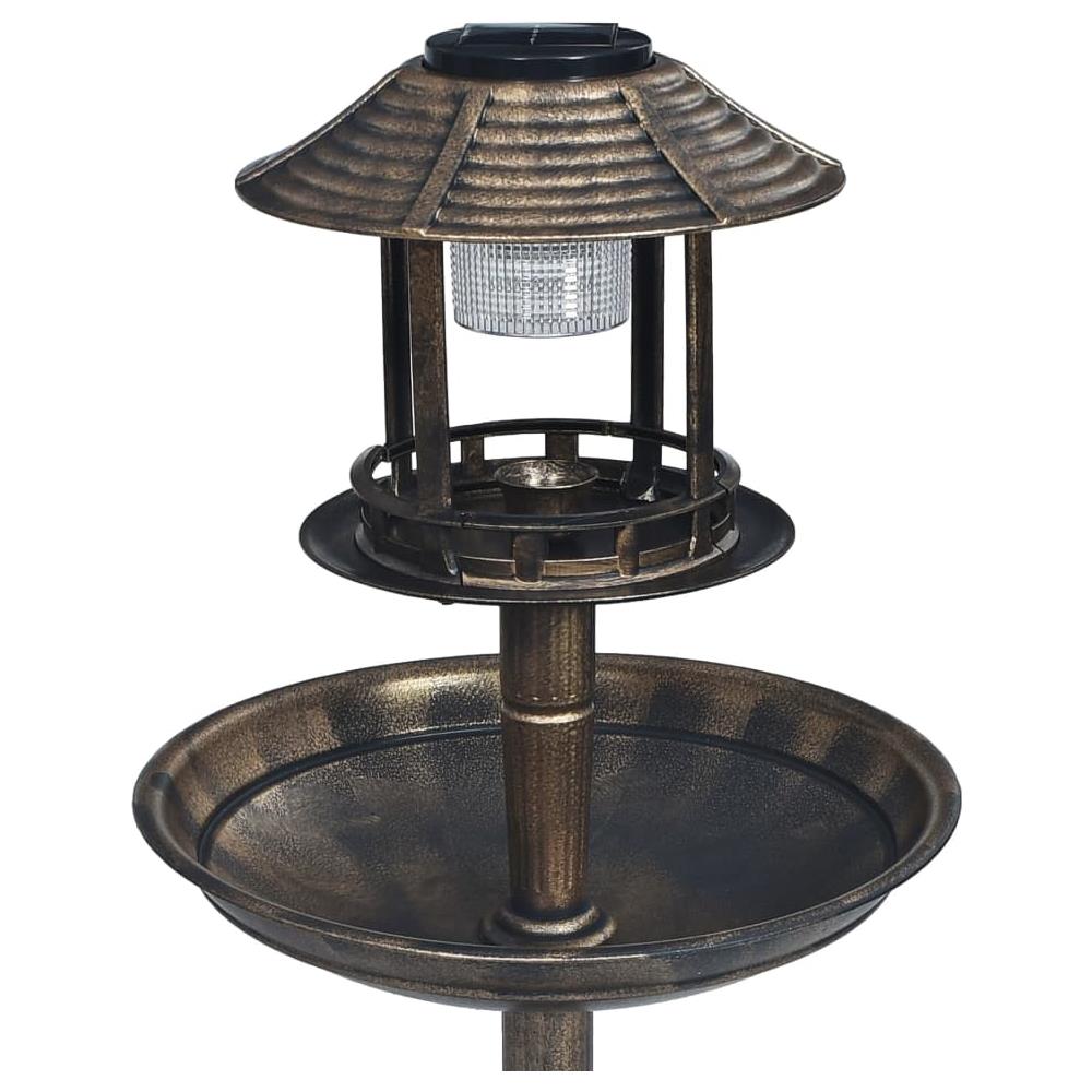 Bagnetto per Uccelli Decorativa con Luci LED Solari in Plastica - Foto 8