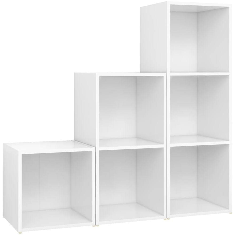 Set Mobili TV 3 pz Bianco in Truciolato - Foto 1