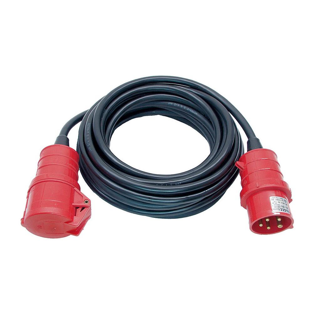 10m H07RN-F 5G1,5, Maschio / femmina, 10m, Nero, 400V, 16A - Foto 1