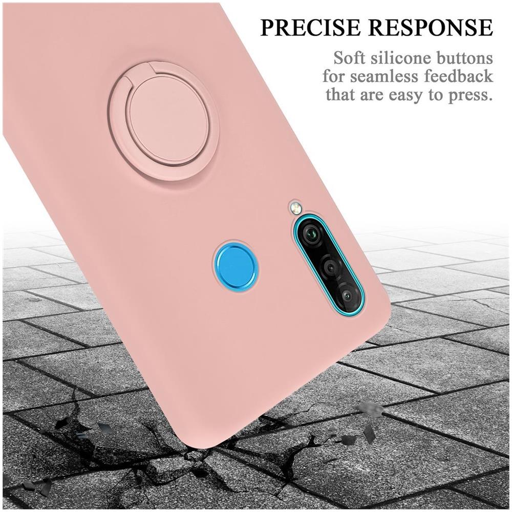 Custodia Compatibile Con Huawei P30 Lite In Liquid Rosa - Coperchio Protettivo In Silicone Tpu Flessibile Con Anello - Foto 8