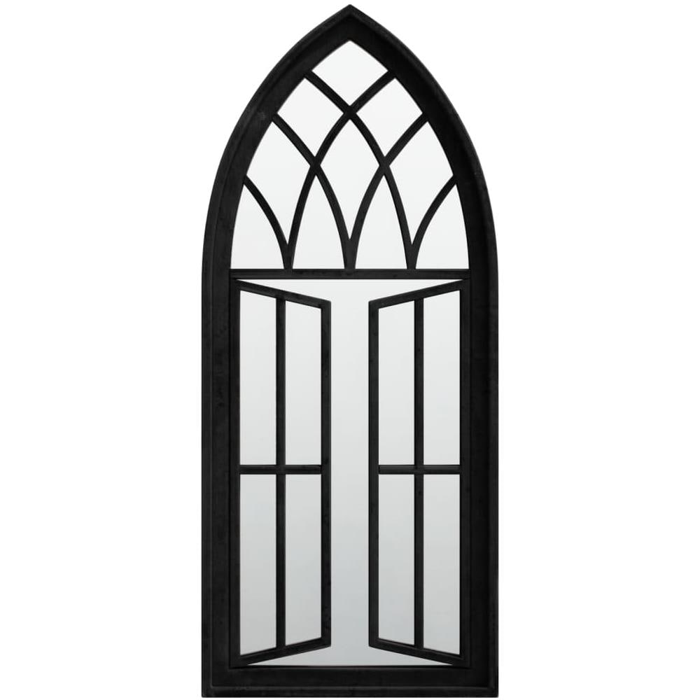 Specchio Da Giardino Nero 70x30 Cm In Ferro Per Uso Esterno - Foto 2