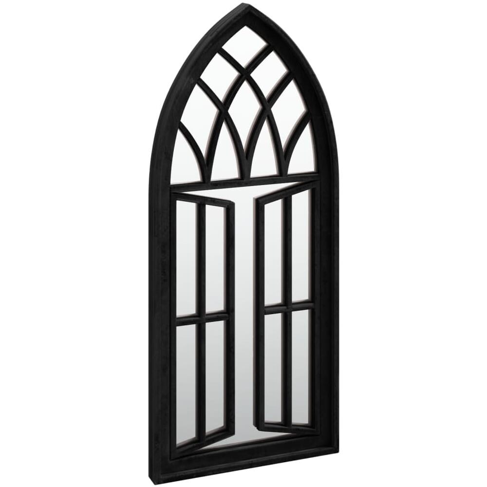 Specchio Da Giardino Nero 70x30 Cm In Ferro Per Uso Esterno - Foto 3