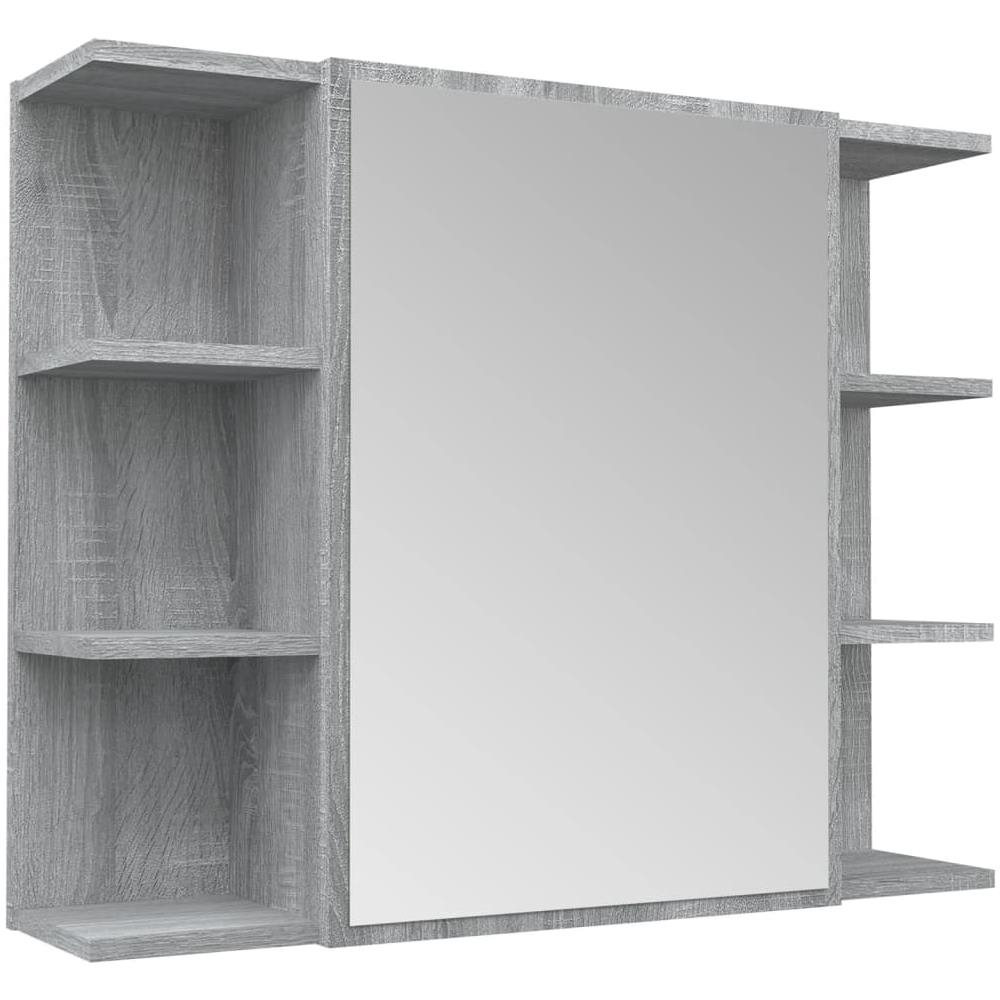 Mobile Da Bagno Grigio Sonoma 80x20,5x64cm In Legno Multistrato - Foto 2