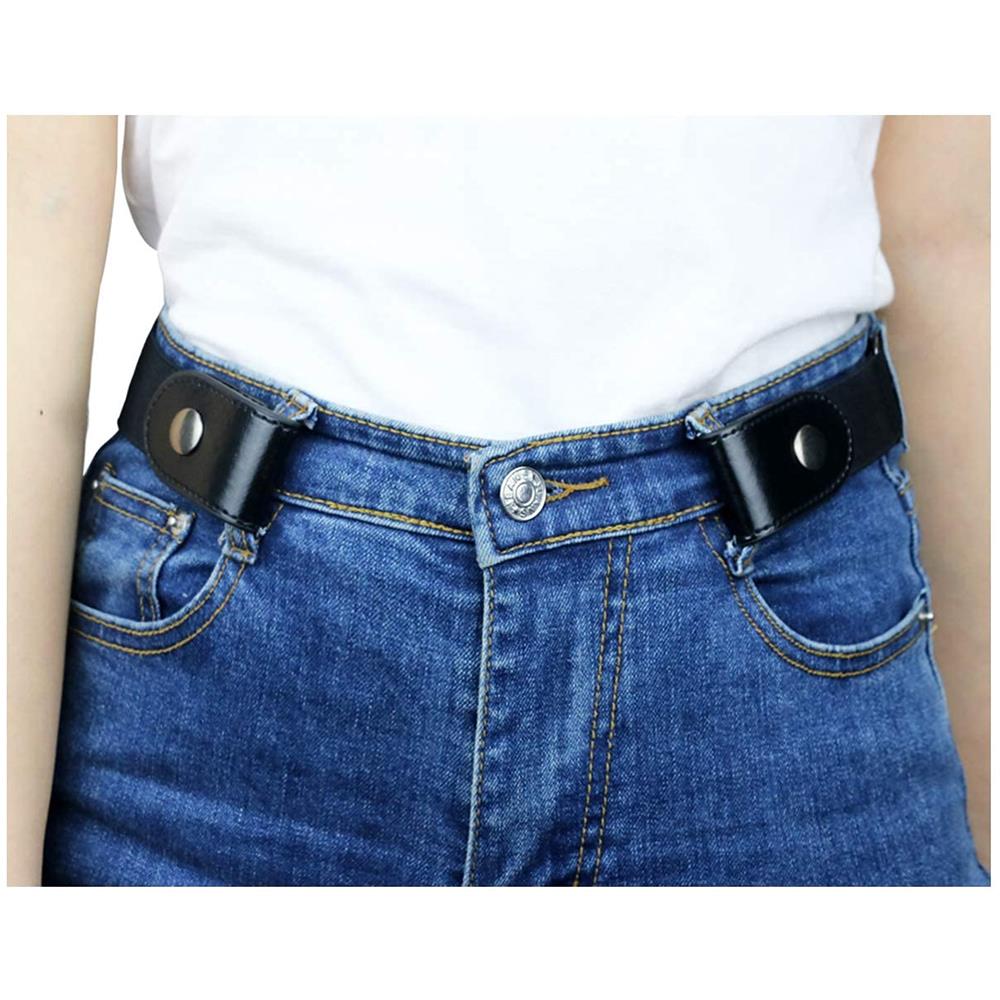 Cintura Elastica Senza Fibbia (taglia Unica) Nera Black 2-pack 2 Pacchi - Foto 2