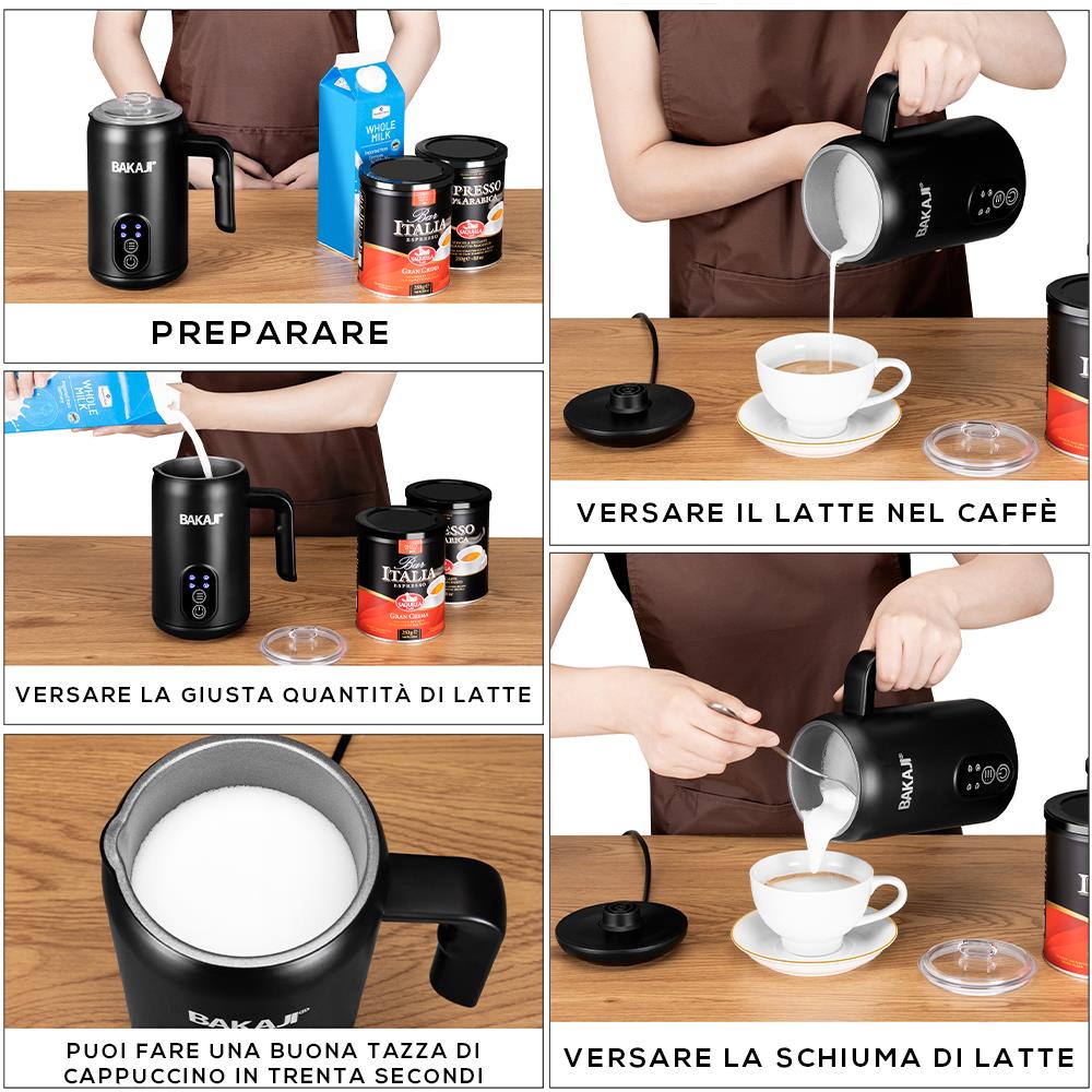 Montalatte Elettrico Automatico Cappuccinatore Caldo Freddo Schiumatore Latte - Foto 7