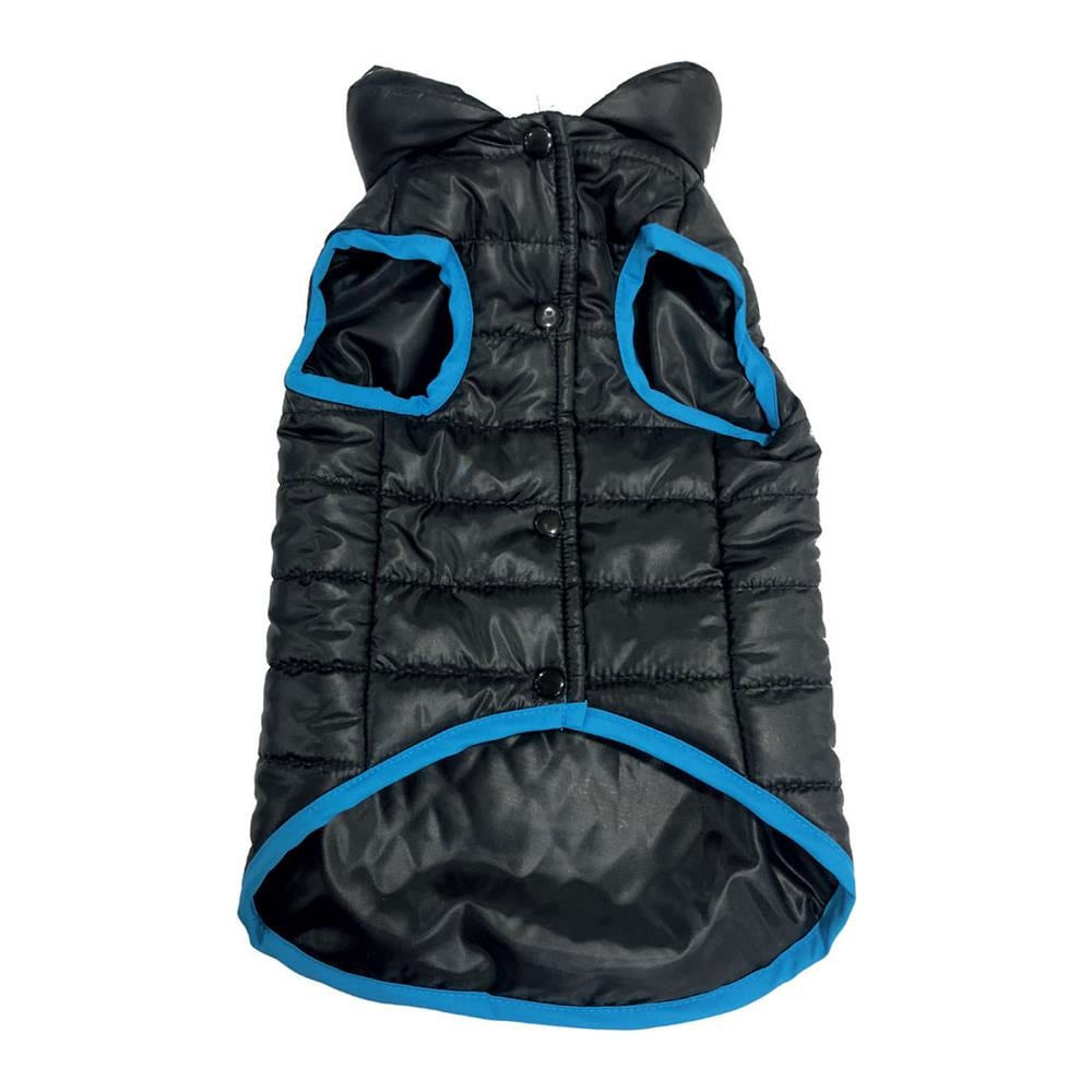 Cappottino Nero Invernale Vestito Imbottito Giacca Per Cani Jacket Varie Taglie S Cappottino - Foto 3