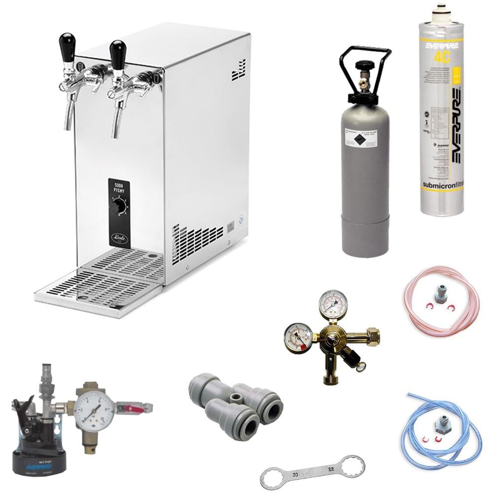 Set Completo - Gasatore Acqua, Distributore Acqua, Dispenser Acqua - Soda Pygmy, Green Line - Foto 1