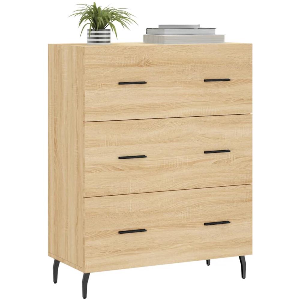 Credenza Rovere Sonoma 69,5x34x90 Cm In Legno Multistrato - Foto 3