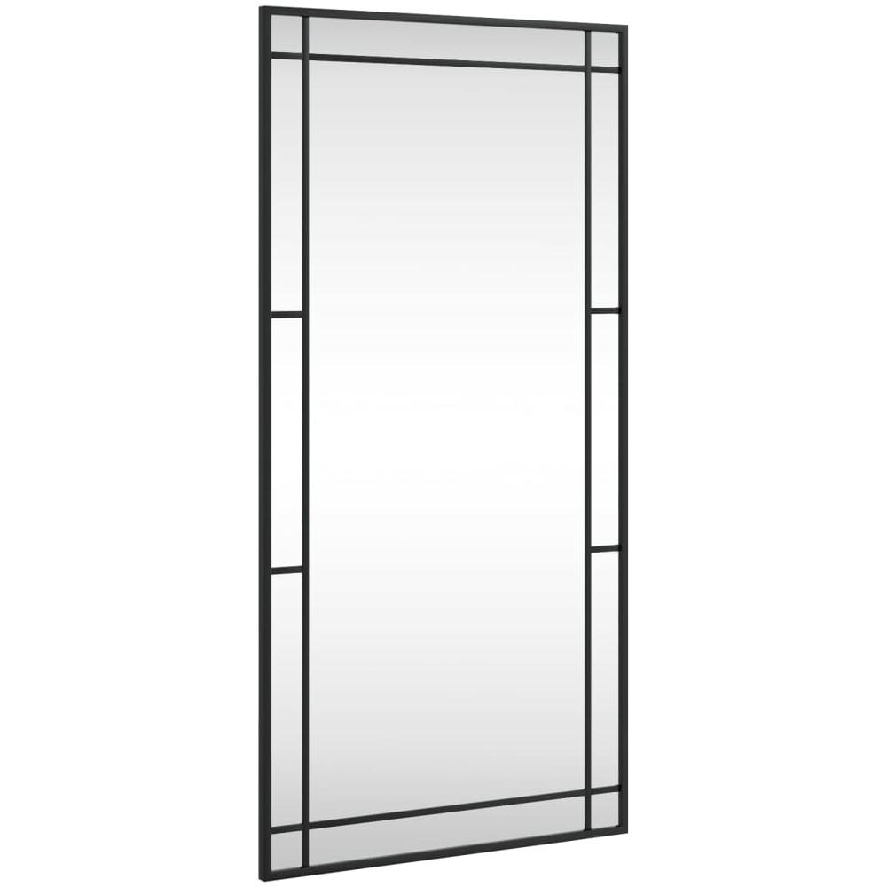 Specchio da Parete Nero 50x100 cm Rettangolare in Ferro - Foto 2