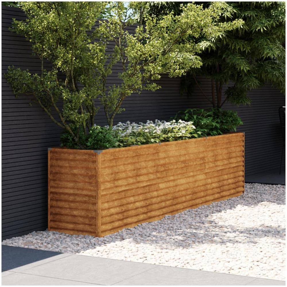 Fioriera Rialzata Da Giardino 291x50x69 Cm In Acciaio Corten - Foto 1