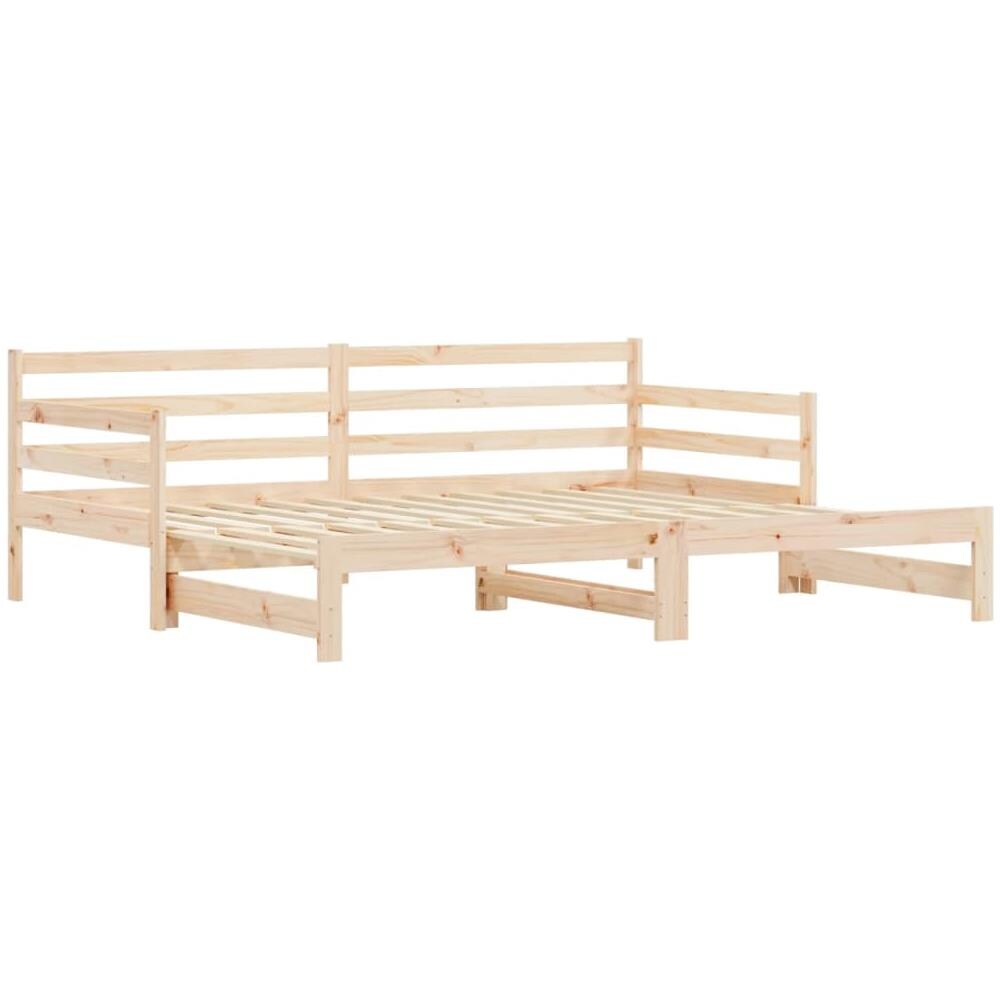 Divano Letto Con Letto Estraibile 80x200cm Legno Massello Pino - Foto 3