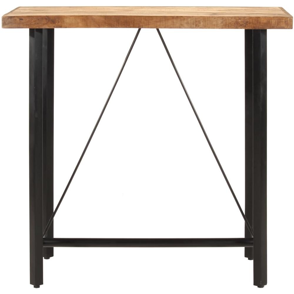 Tavolino Da Bar 110x55x107 Cm Legno Massello Di Mango E Ferro - Foto 2