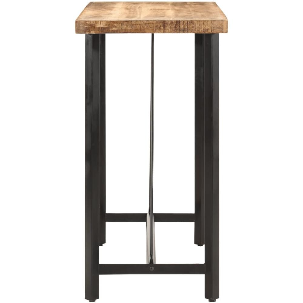 Tavolino Da Bar 110x55x107 Cm Legno Massello Di Mango E Ferro - Foto 3