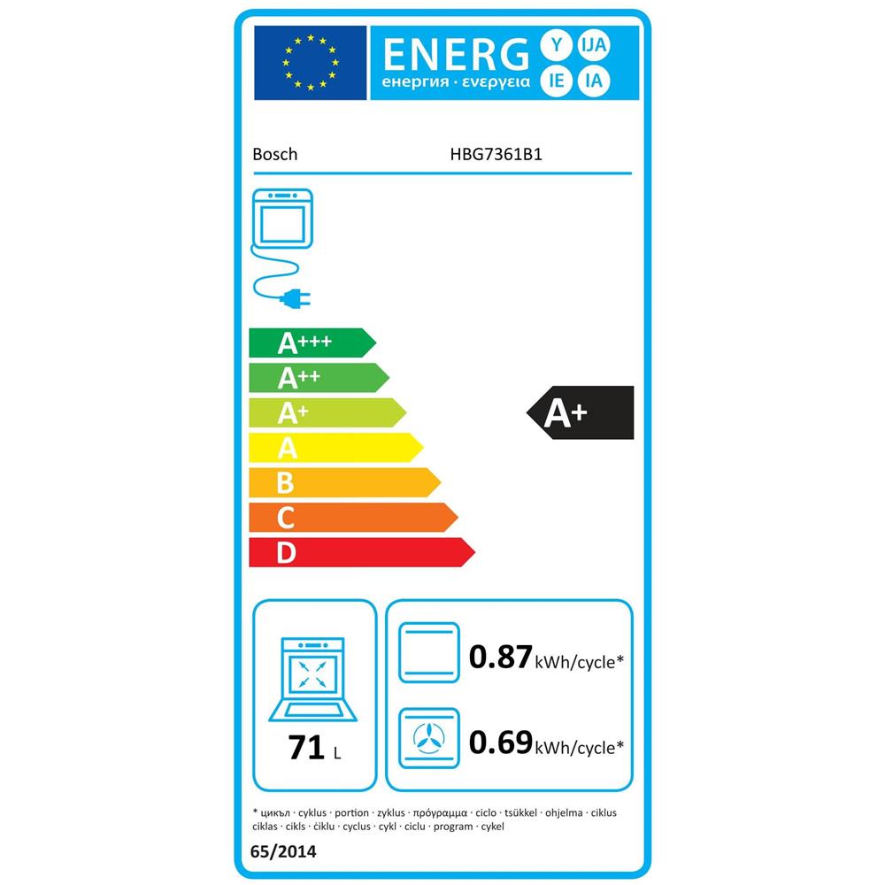 Forno Elettrico da Incasso HMG7361B1 Serie 8 Capacità 67 L Multifunzione Ventilato Colore Nero - Foto 2