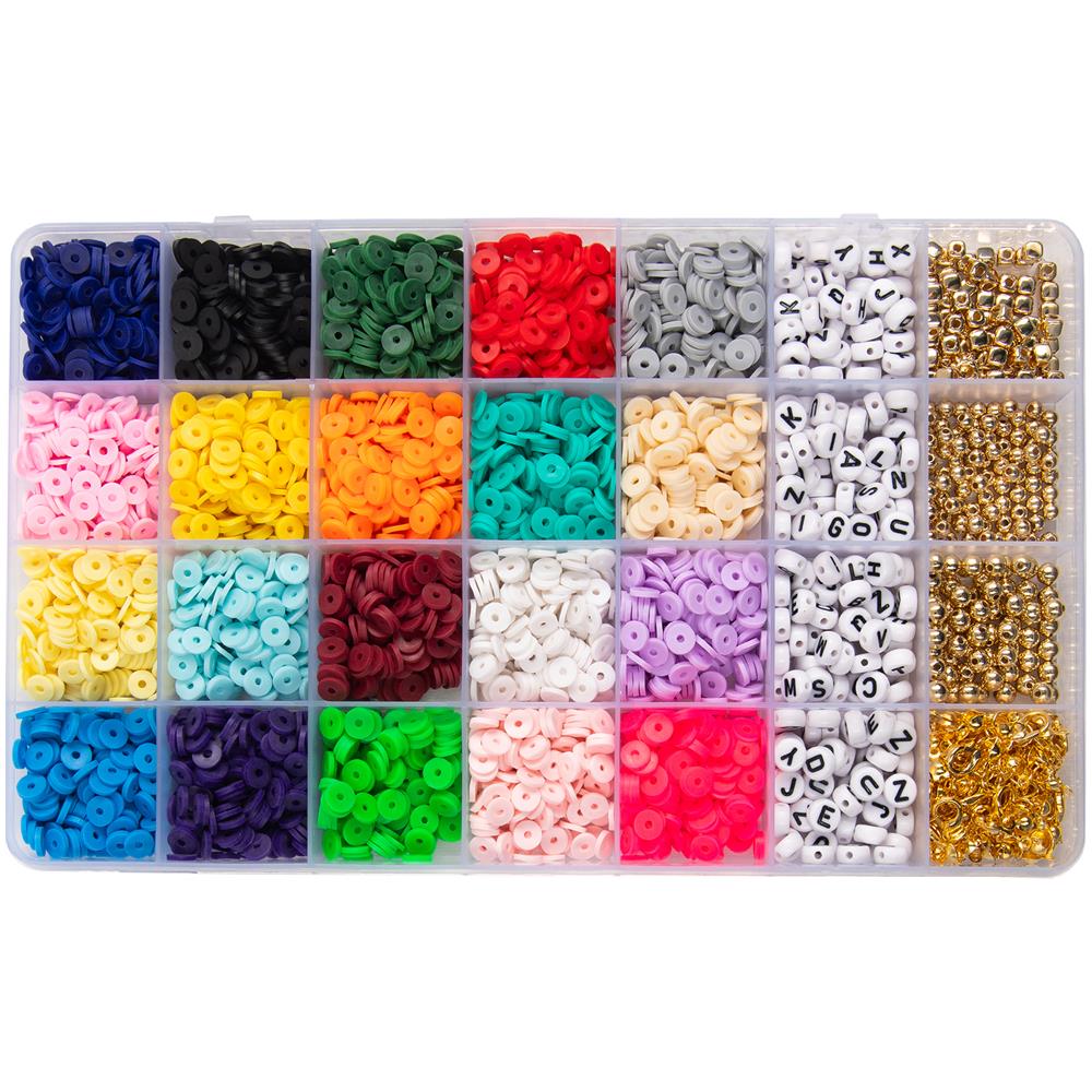 Set per creare braccialetti con perline, creativo, per bambini, grande, 4678 pezzi - Foto 4