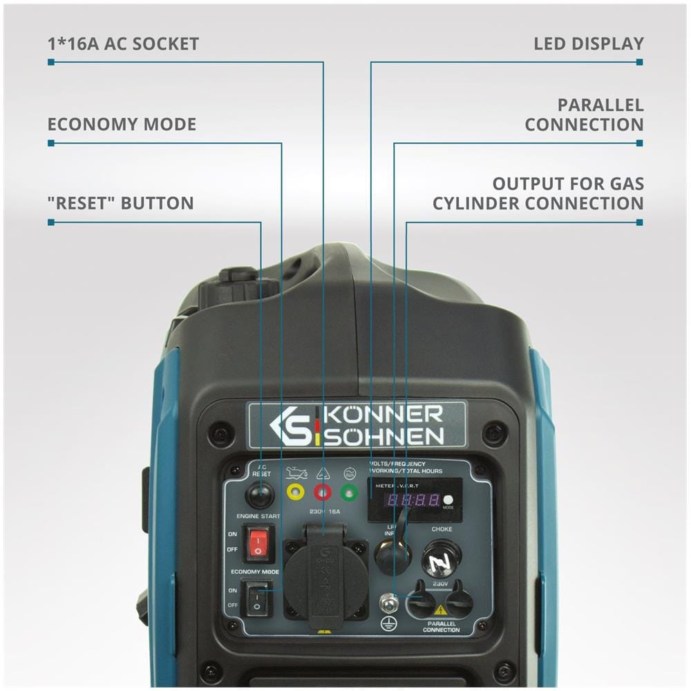 Generatore inverter GPL /benzina KS 2000iG S Tensione, V 230 Potenza massima, kW 2.0** - Foto 2