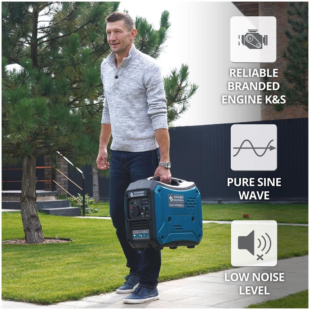 Generatore inverter GPL /benzina KS 2000iG S Tensione, V 230 Potenza massima, kW 2.0** - Foto 4