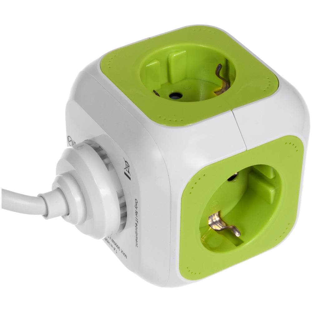 Presa Multipla Con 2 Porte Usb Con Protezione Per Bambini 1,4 M Green Blue Gb118g - Foto 3