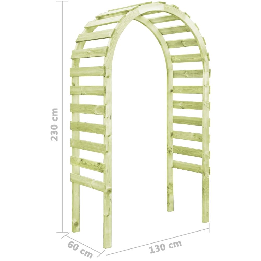 Pergolato Da Giardino 130x60x230cm Legno Di Pino Impregnato - Foto 9