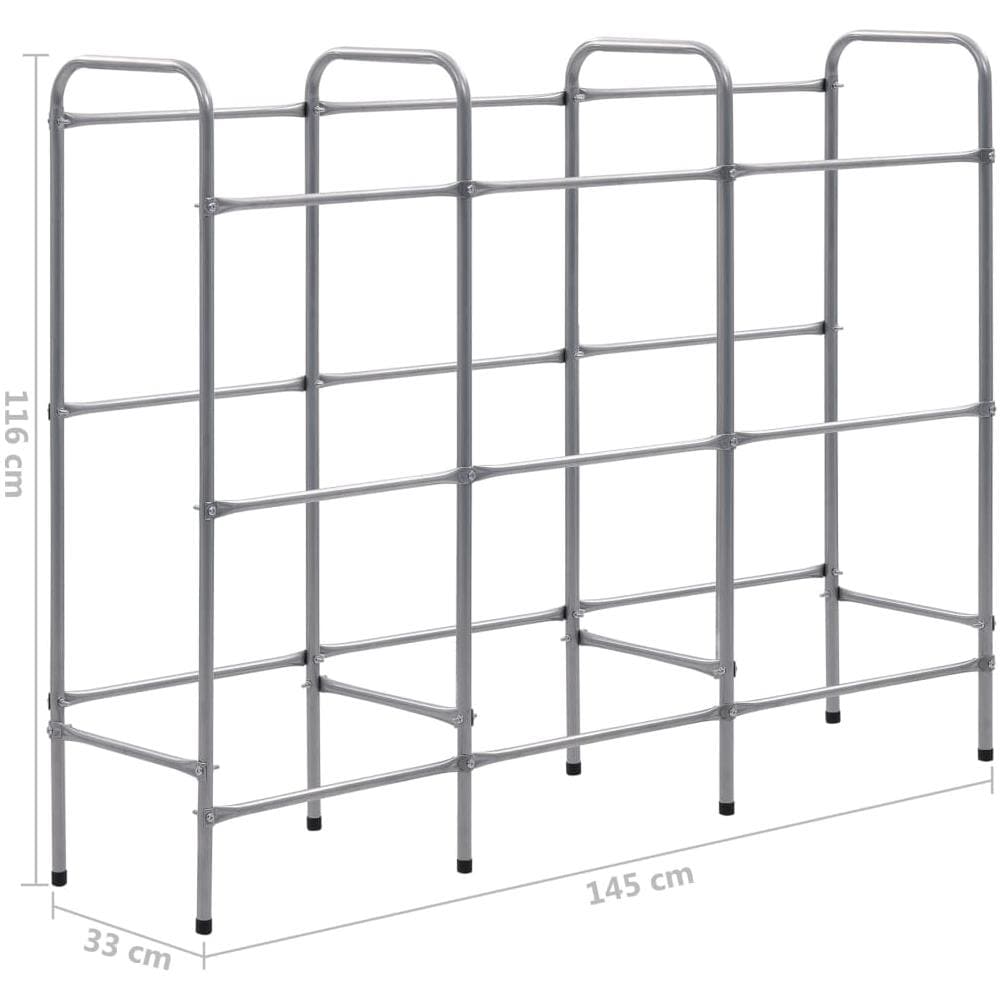 Supporto Con Ripiani Per 9 Casse Argento 145x33x116cm Acciaio - Foto 5