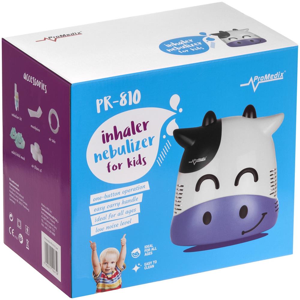 Inalatore Per I Bambini Promedix Pr-810 Mucca, Set Di Nebulizzatori, Maschere, Filtri - Foto 3
