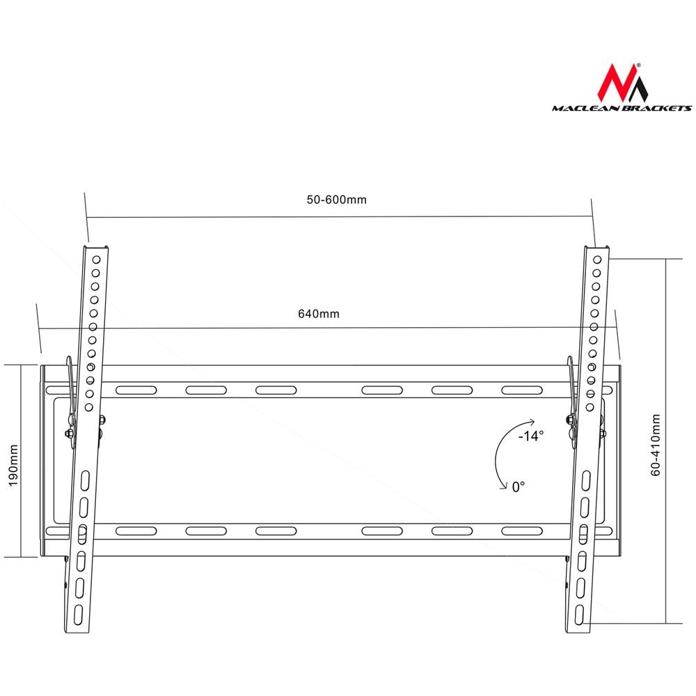 Supporto Staffa Universale Da Parete Per Tv Plasma Led Lcd Da 32"" Fino A 70"" Mc-605 - Foto 2
