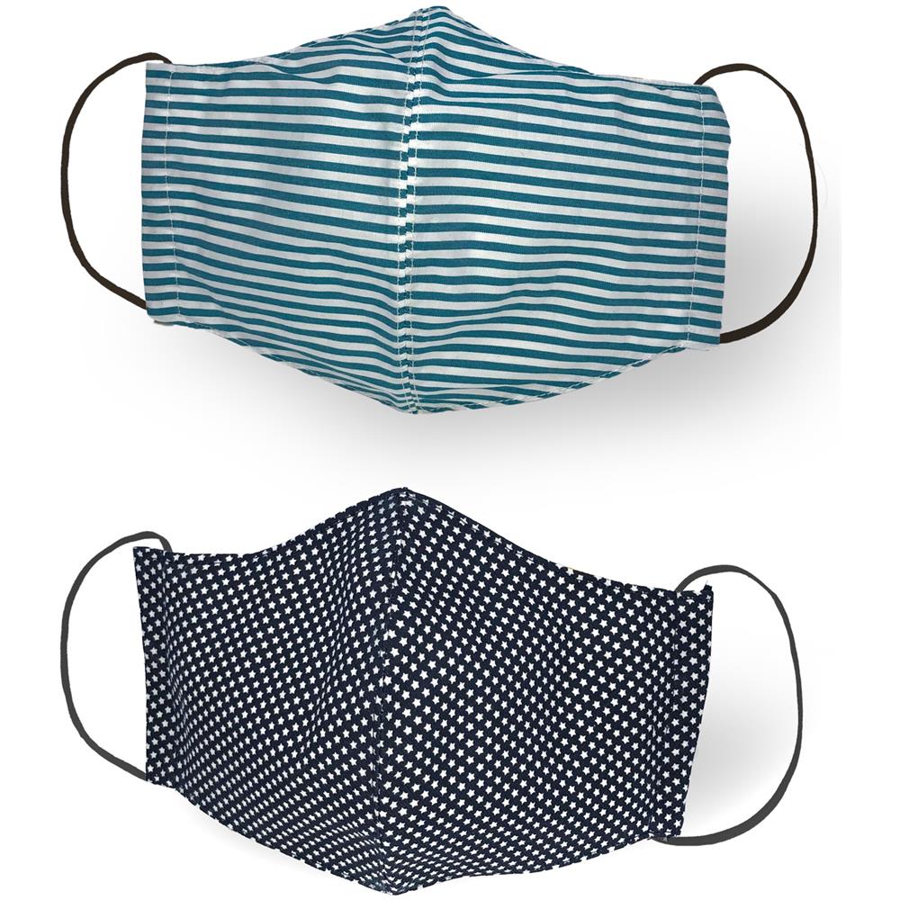 Set 2 Mascherine Lavabili In Cotone, Per Uomo Multicolore - Foto 1