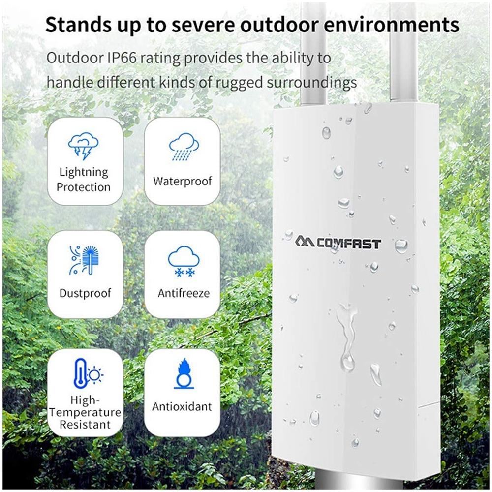 Comfast Esterna Wifi Router 1200mbps Dual Band 5g Router Ad Alta Potenza Outdoor Ap Wireless Router Wifi Ip66 Impermeabile Copertura A Lungo Raggio Per Uso Domestico O Commerciale - Foto 2