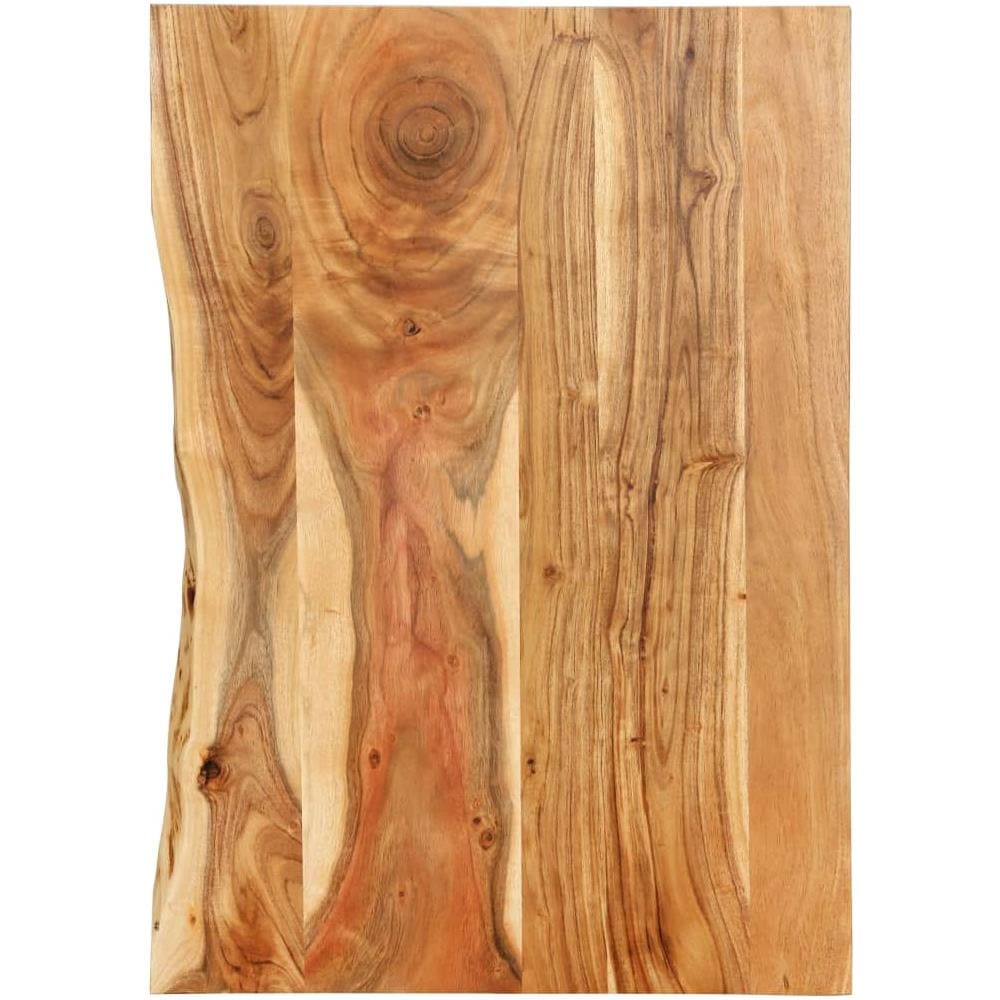 Piano Per Lavabo Bagno In Massello Di Acacia 80x55x2,5 Cm - Foto 1