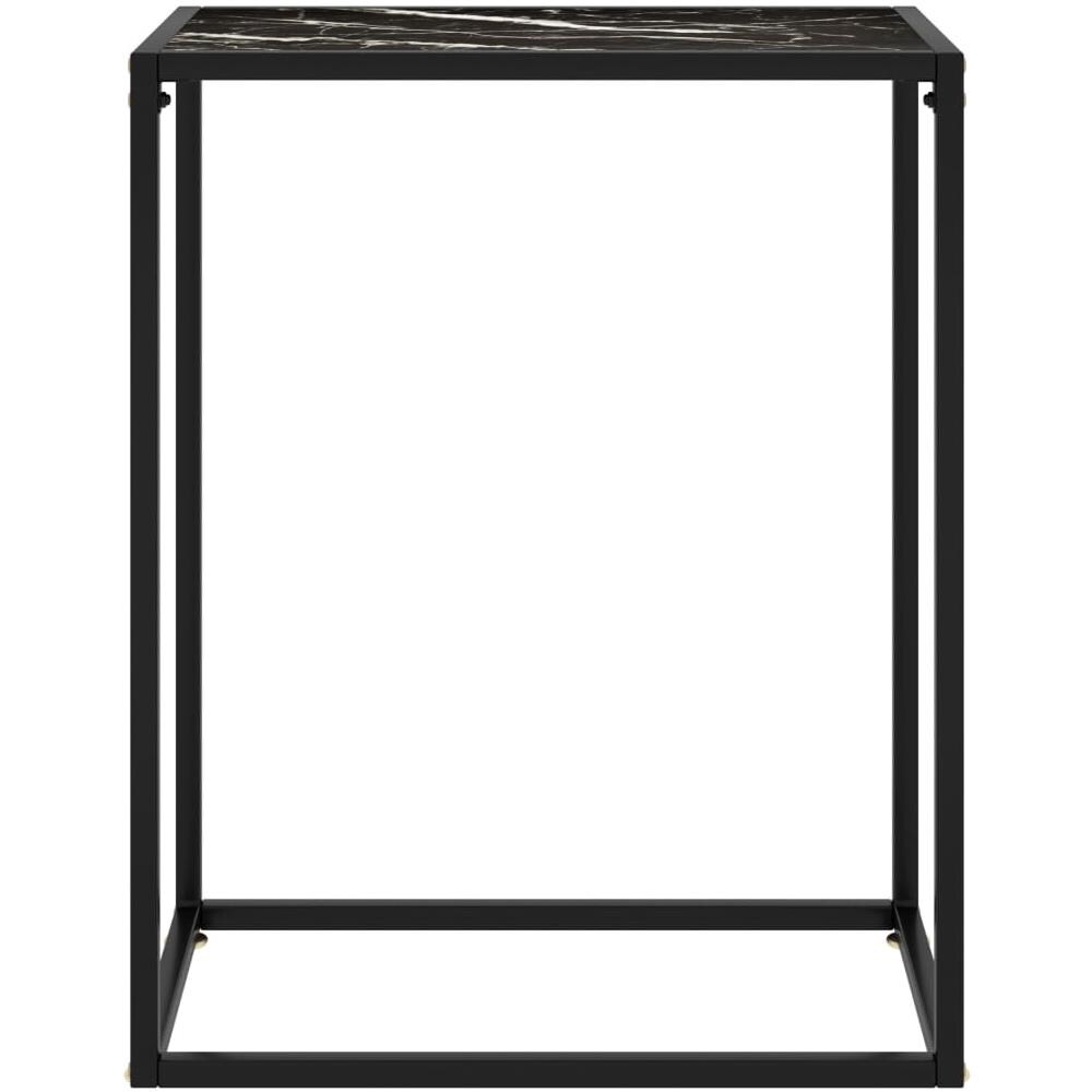 Tavolo Consolle Nero 60x35x75 Cm In Vetro Temperato - Foto 2