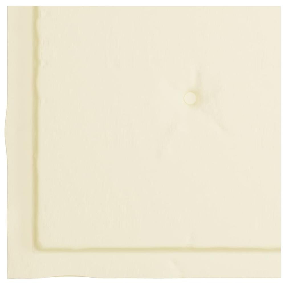 Sedia A Dondolo Con Cuscino Crema In Legno Di Teak - Foto 8