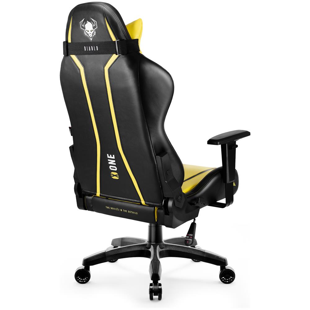 X-one 2.0 Sedia Da Gaming Gamer Chair Poltrona Ufficio Scrivania Braccioli Regolabili Design Ergonomico Supporto Lombare Funzione Di Inclinazione Electric Yellow Normal L - Foto 2