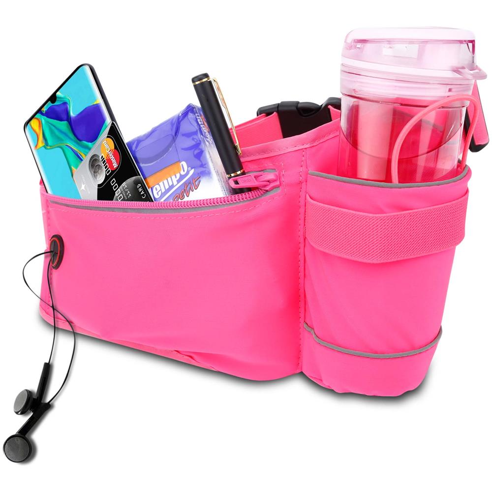 Marsupio Per Telefoni Cellulari In Rosso Ricino - Borsa A Marsupio Di Lunghezza Regolabile Tasca Per Cellulare Con Zip - Foto 1