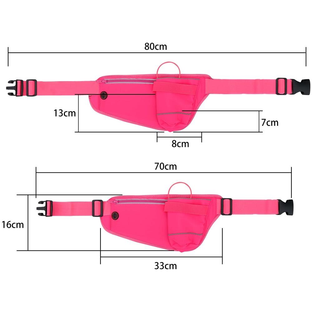 Marsupio Per Telefoni Cellulari In Rosso Ricino - Borsa A Marsupio Di Lunghezza Regolabile Tasca Per Cellulare Con Zip - Foto 2