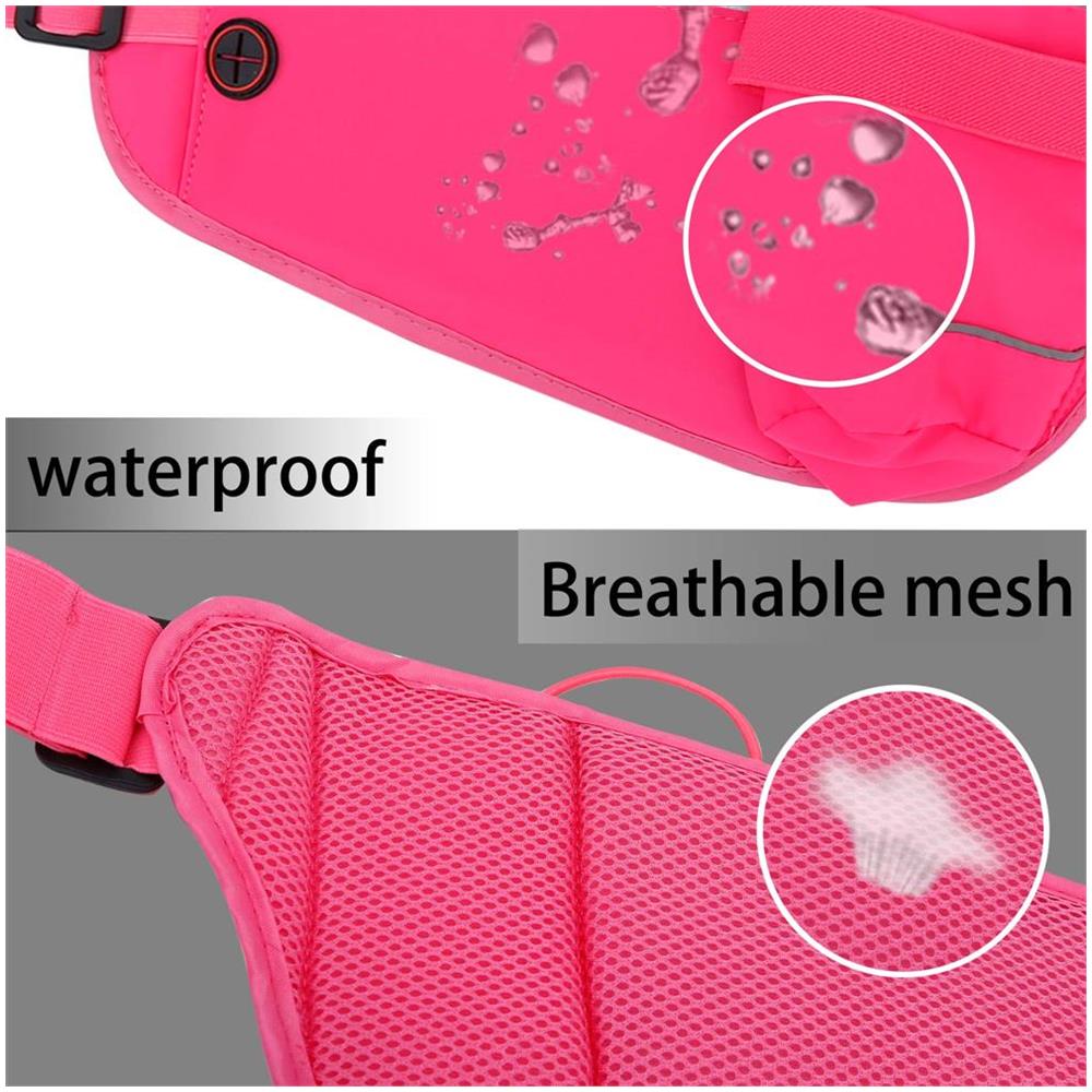 Marsupio Per Telefoni Cellulari In Rosso Ricino - Borsa A Marsupio Di Lunghezza Regolabile Tasca Per Cellulare Con Zip - Foto 5