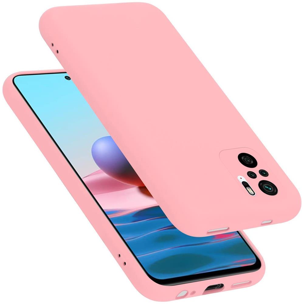 Custodia Compatibile Con Xiaomi Redmi Note 10 In Liquid Rosa - Coperchio Protettivo In Silicone Tpu Flessibile - Foto 1