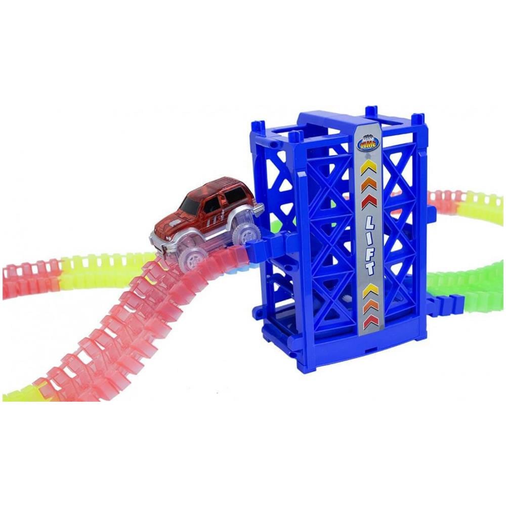 Set Di 2 Accessori - Venteo - Giochi Per Auto - Circuito Flessibile Illuminato - Bambini - Multicolore - Funzionamento Senza Batterie - Da 3 Anni - Veicoli Non Inclusi - Foto 2