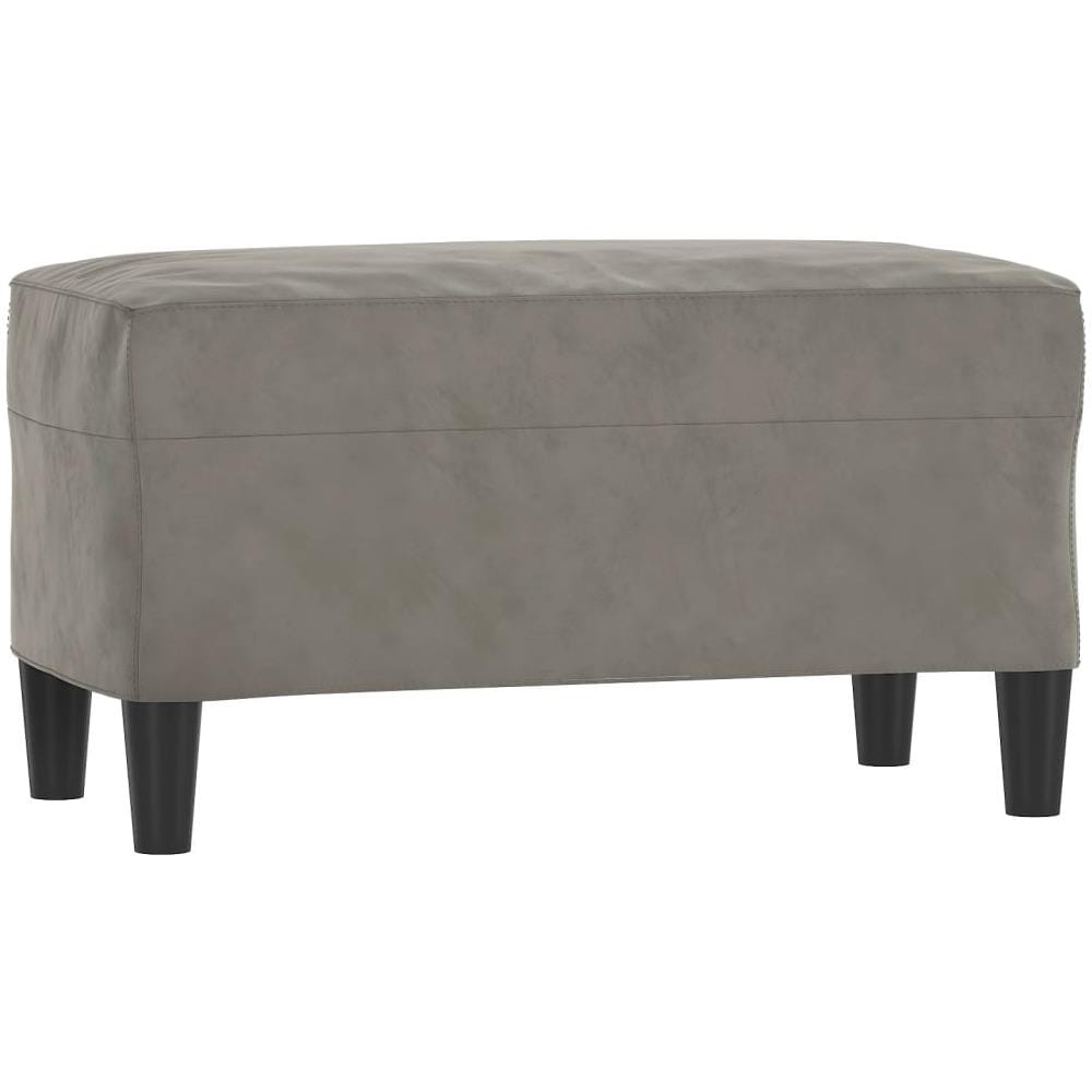 Panca Grigio Chiaro 70x35x41 Cm In Velluto - Foto 2